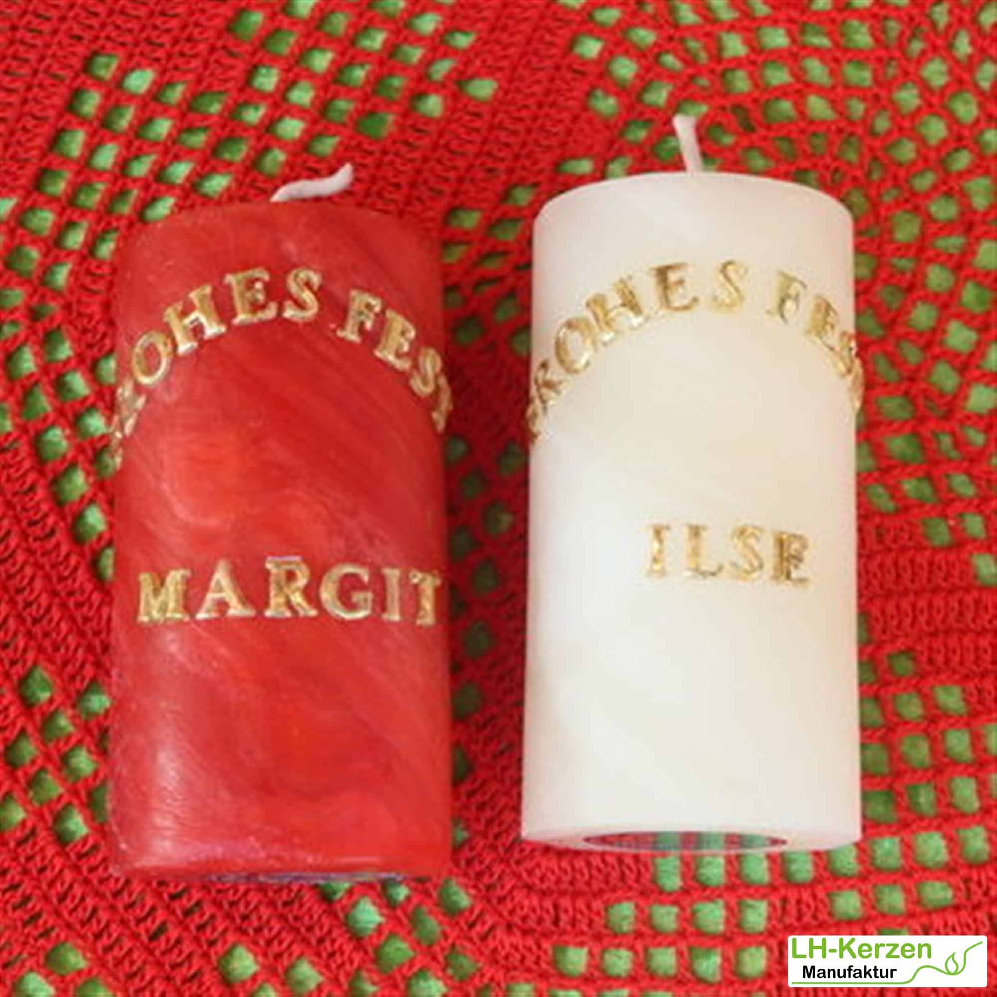 Kerzenbeschriftung Beschriftete Kerze